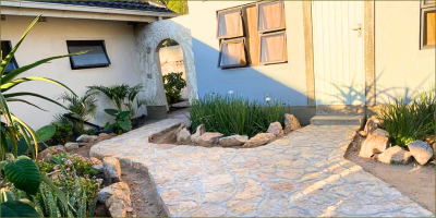 Stone pathways at Gwango Tamarillo Estate